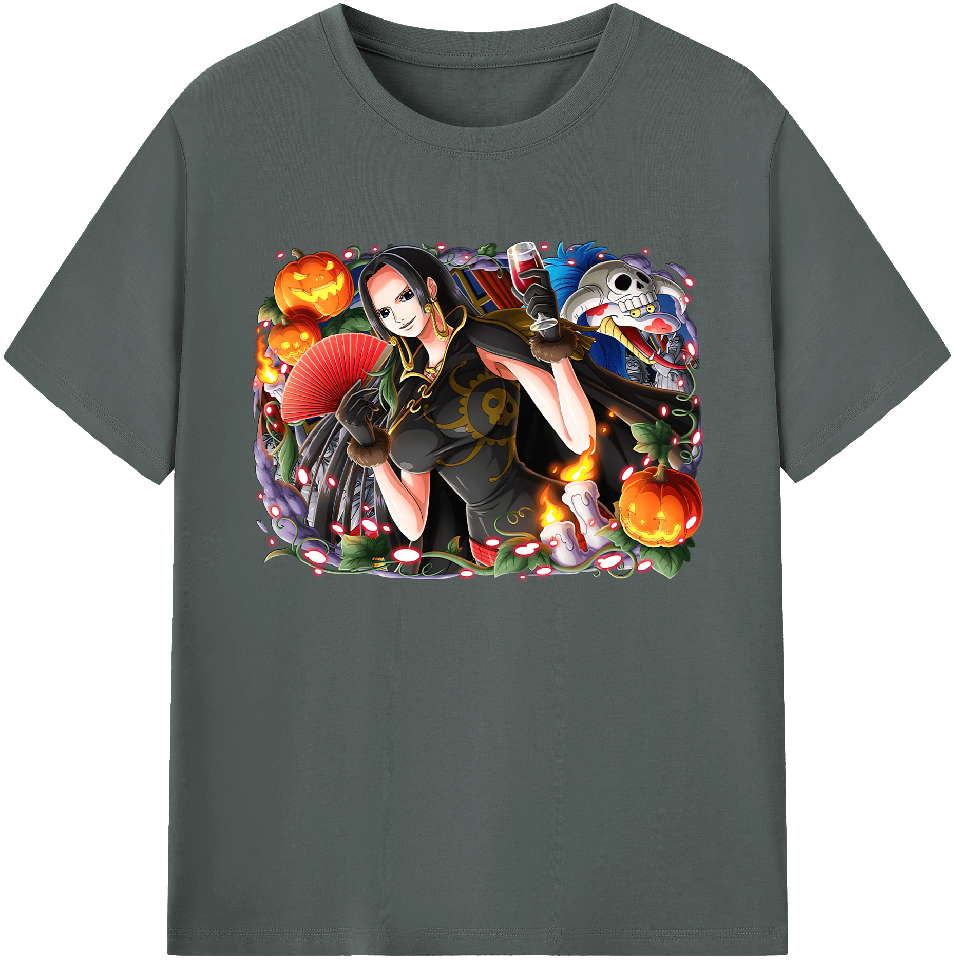 ワンピース ボア・ハンコック ONE PIECE Boa·Hancock 綿100％ メンズ半袖Tシャツ｜肌触りやわらか＆通気性